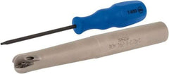 Iscar - 5/8" Cut Diam, 1/2" Max Depth of Cut, 3/4" Shank Diam, 6" OAL, Indexable Ball Nose End Mill - 3.03" Head Length, Straight Shank, BCM Toolholder, BCR D.62 Insert - Americas Industrial Supply