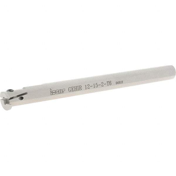 Iscar - 15mm Min Bore Diam, 150mm OAL, 12mm Shank Diam, GEHI Indexable Boring Bar - 6mm Max Bore Depth, GEPI Insert, Clamp Holding Method - Americas Industrial Supply