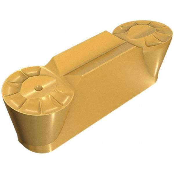 Iscar - 4002HGPL V Grade IC08, 4mm Cutting Width Carbide Grooving Insert - 2.4mm Max Depth of Cut, Neutral, 0.2mm Corner Radius, Uncoated - Americas Industrial Supply