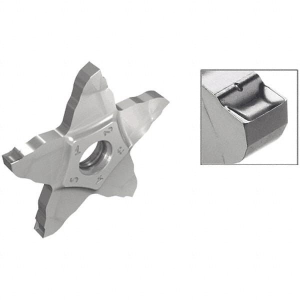 Iscar - 34L150PENTA PB Grade IC908, 1.5mm Cutting Width Carbide Grooving Insert - Left Hand, 0.07mm Corner Radius, TiAlN Finish - Americas Industrial Supply