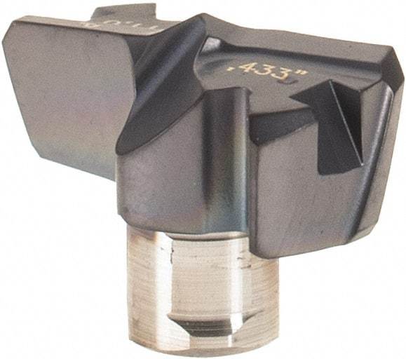 Iscar - Series FCP, 0.433" Diam Grade IC908 Replaceable Drill Tip - Carbide, TiAlN Finish, 11 Seat Size, Through Coolant - Americas Industrial Supply