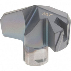 Iscar - Series ICK-2M, 0.657" Diam Grade IC908 140° Replaceable Drill Tip - Carbide, TiAlN Finish, 16 Seat Size, Through Coolant - Americas Industrial Supply