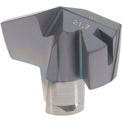 Iscar - Series ICP, 0.854" Diam Grade IC908 140° Replaceable Drill Tip - Carbide, TiAlN Finish, 21 Seat Size, Through Coolant - Americas Industrial Supply