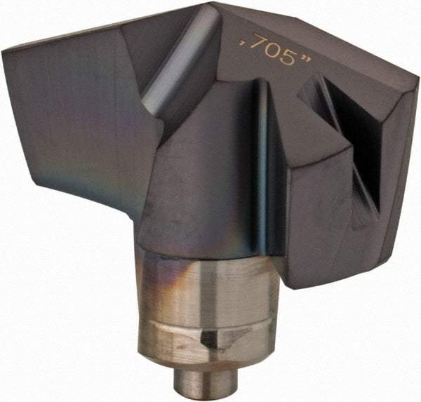Iscar - Series ICM, 0.705" Diam Grade IC908 140° Replaceable Drill Tip - Carbide, TiAlN Finish, 17 Seat Size, Through Coolant - Americas Industrial Supply
