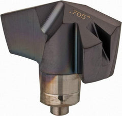 Iscar - Series ICM, 0.705" Diam Grade IC908 140° Replaceable Drill Tip - Carbide, TiAlN Finish, 17 Seat Size, Through Coolant - Americas Industrial Supply
