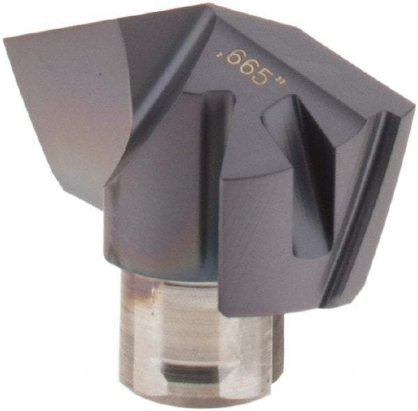 Iscar - Series ICP, 0.665" Diam Grade IC908 140° Replaceable Drill Tip - Carbide, TiAlN Finish, 16 Seat Size, Through Coolant - Americas Industrial Supply