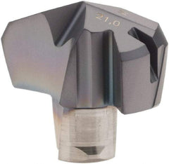 Iscar - Series ICK, 0.827" Diam Grade IC908 140° Replaceable Drill Tip - Carbide, TiAlN Finish, 21 Seat Size, Through Coolant - Americas Industrial Supply