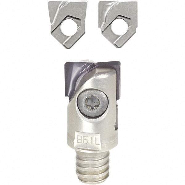 Iscar - 16mm Cut Diam, 25mm OAL, Indexable Square Shoulder End Mill - H.. QF Inserts, T10 Modular Connection, Series BallPlus, Multimaster - Americas Industrial Supply