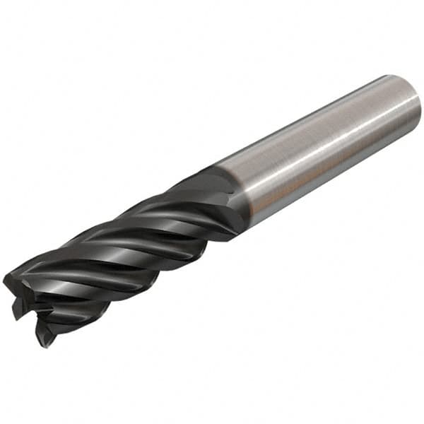 Iscar - 20mm, 5 Flute, Single End, Solid Carbide, Corner Chamfer End Mill - 125mm OAL, 38° Helix, Right Hand Flute, 50mm LOC, Right Hand Cut - Americas Industrial Supply