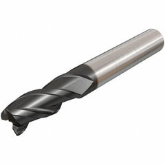 Iscar - 16mm, 3 Flute, Single End, Solid Carbide, Corner Chamfer End Mill - 92mm OAL, 38° Helix, Right Hand Flute, 32mm LOC, Right Hand Cut - Americas Industrial Supply
