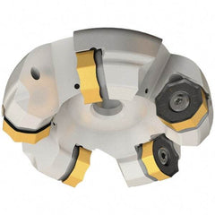 Iscar - 149.5mm Cut Diam, 40mm Arbor Hole, 7mm Max Depth of Cut, 45° Indexable Chamfer & Angle Face Mill - 6 Inserts, ONMU 1008\xB6S845 SNMU 2608 Insert, Right Hand Cut, 6 Flutes, Through Coolant, Series Helido - Americas Industrial Supply