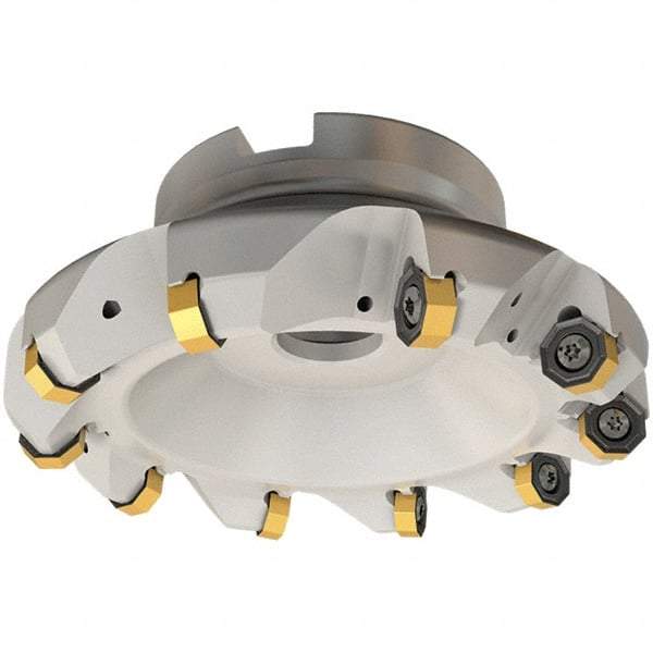 Iscar - 137.7mm Cut Diam, 40mm Arbor Hole, 3.5mm Max Depth of Cut, 45° Indexable Chamfer & Angle Face Mill - 10 Inserts, ON.. 05..\xB6OXMT 0507\xB6RXMT 1607\xB6S845 SN.U 13 Insert, Right Hand Cut, 10 Flutes, Through Coolant, Series Helido - Americas Industrial Supply