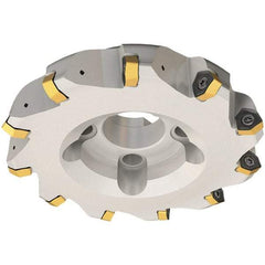 Iscar - 125mm Cut Diam, 40mm Arbor Hole, 3.5mm Max Depth of Cut, 30° Indexable Chamfer & Angle Face Mill - 9 Inserts, H600 WXCU 08 Insert, Right Hand Cut, 9 Flutes, Through Coolant, Series Helido - Americas Industrial Supply