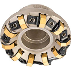 Iscar - 3.41" Cut Diam, 1" Arbor Hole, 0.138" Max Depth of Cut, 45° Indexable Chamfer & Angle Face Mill - 12 Inserts, ON.U 05\xB6S845 SN.U 13 Insert, Right Hand Cut, 12 Flutes, Series Helido - Americas Industrial Supply