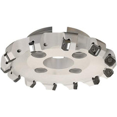 Iscar - 264.8mm Cut Diam, 60mm Arbor Hole, 7.15mm Max Depth of Cut, 45° Indexable Chamfer & Angle Face Mill - 15 Inserts, S845 SX.U 16.. Insert, Right Hand Cut, 15 Flutes, Series Helido - Americas Industrial Supply