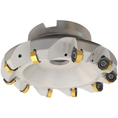 Iscar - 73.4mm Cut Diam, 22mm Arbor Hole, 3.5mm Max Depth of Cut, 45° Indexable Chamfer & Angle Face Mill - 8 Inserts, ON.. 05..\xB6OXMT 0507\xB6RXMT 1607\xB6S845 SN.U 13 Insert, Right Hand Cut, 8 Flutes, Series Helido - Americas Industrial Supply