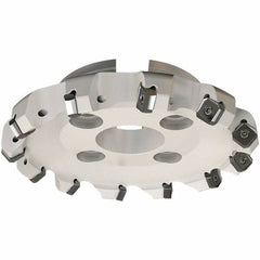 Iscar - 174.8mm Cut Diam, 40mm Arbor Hole, 7.15mm Max Depth of Cut, 45° Indexable Chamfer & Angle Face Mill - 10 Inserts, S845 SX.U 16.. Insert, Right Hand Cut, 10 Flutes, Series Helido - Americas Industrial Supply