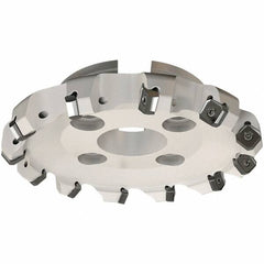 Iscar - 64.8mm Cut Diam, 22mm Arbor Hole, 7.15mm Max Depth of Cut, 45° Indexable Chamfer & Angle Face Mill - 4 Inserts, S845 SX.U 16.. Insert, Right Hand Cut, 4 Flutes, Through Coolant, Series Helido - Americas Industrial Supply