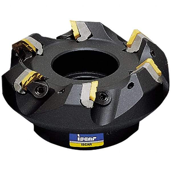 Iscar - 125mm Cut Diam, 40mm Arbor Hole, 6.5mm Max Depth of Cut, 45° Indexable Chamfer & Angle Face Mill - 6 Inserts, SE.. 1203 Insert, Right Hand Cut, 6 Flutes, Series IscarMill - Americas Industrial Supply