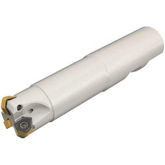 Iscar - 30° Lead Angle, 16mm Max Cut Diam, 9mm Min Cut Diam, 1.5mm Max Depth of Cut, Indexable Chamfer and Angle End Mill - 2 Inserts, H600 WXCU 04 Insert Style, 99mm Overall Length, Through Coolant, Straight Shank - Americas Industrial Supply