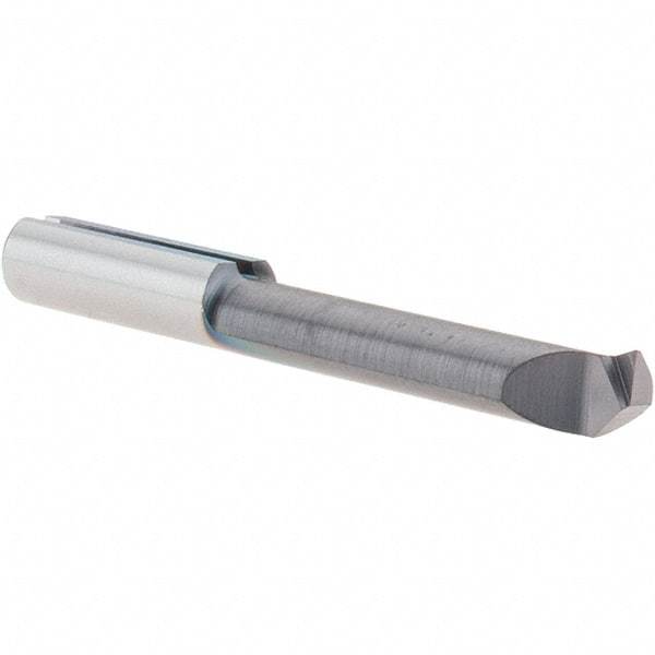 Iscar - 5mm Min Bore Diam, 24mm Max Bore Depth, 5mm Shank Diam, Chamfering Boring Bar - 0.002" Corner Radius, Right Hand Cut, Solid Carbide, TiAlN/TiN Finish - Exact Industrial Supply