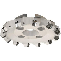Iscar - 54.8mm Cut Diam, 16mm Arbor Hole, 7.15mm Max Depth of Cut, 45° Indexable Chamfer & Angle Face Mill - 4 Inserts, S845 SX.U 16.. Insert, Right Hand Cut, 4 Flutes, Through Coolant, Series Helido - Americas Industrial Supply