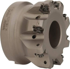 Iscar - 2.127" Cut Diam, 1" Arbor Hole, 0.08" Max Depth of Cut, 30° Indexable Chamfer & Angle Face Mill - 8 Inserts, H600 WXCU 05 Insert, Right Hand Cut, 8 Flutes, Through Coolant, Series Helido - Americas Industrial Supply
