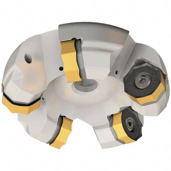Iscar - 184.5mm Cut Diam, 40mm Arbor Hole, 7mm Max Depth of Cut, 45° Indexable Chamfer & Angle Face Mill - 8 Inserts, ONMU 1008\xB6S845 SNMU 2608 Insert, Right Hand Cut, 8 Flutes, Series Helido - Americas Industrial Supply