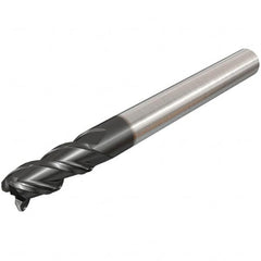 Iscar - 12mm, 3 Flute, Single End, Solid Carbide, 2mm Corner Radius End Mill - 83mm OAL, 45° Helix, Right Hand Flute, 25mm LOC, Right Hand Cut - Americas Industrial Supply