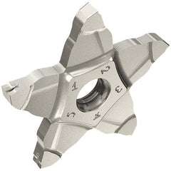 Iscar - PENTA34N300 J IC908 Grade, 3mm Cutting Width, Carbide Cutoff Insert - Neutral Lead Angle, TiAlN Coated, Other End - Americas Industrial Supply