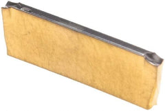 Iscar - DGR1400 JS IC830 Grade, 0.055" Cutting Width, Carbide Cutoff Insert - 15° Right Hand Lead Angle, 0.0008" Cnr Rad, TiAlN Coated, Double End - Americas Industrial Supply