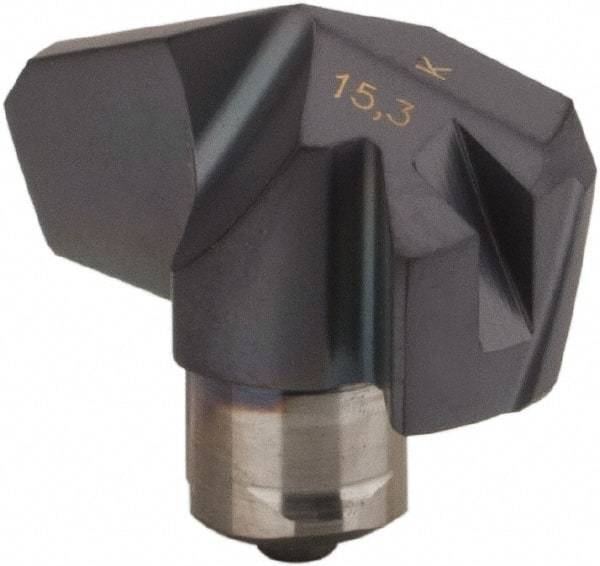 Iscar - Series ICK, 0.602" Diam Grade IC908 140° Replaceable Drill Tip - Carbide, TiAlN Finish, 15 Seat Size, Through Coolant - Americas Industrial Supply