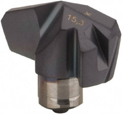 Iscar - Series ICK, 0.602" Diam Grade IC908 140° Replaceable Drill Tip - Carbide, TiAlN Finish, 15 Seat Size, Through Coolant - Americas Industrial Supply