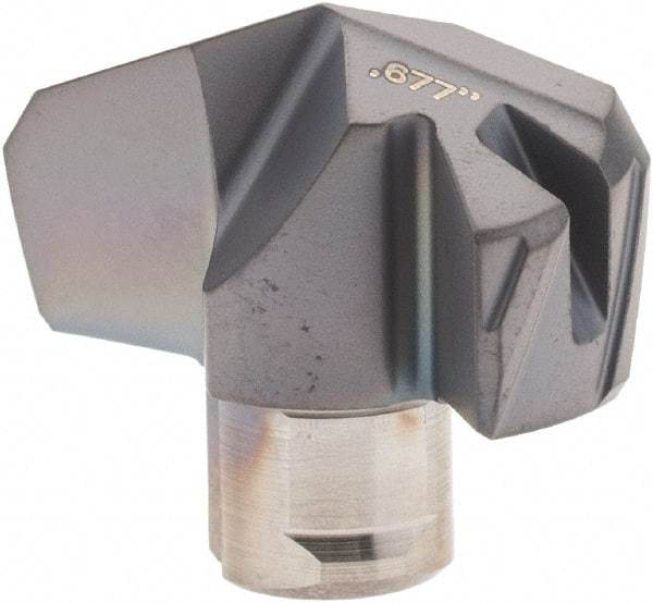Iscar - Series ICK-2M, 0.677" Diam Grade IC908 140° Replaceable Drill Tip - Carbide, TiAlN Finish, 17 Seat Size, Through Coolant - Americas Industrial Supply