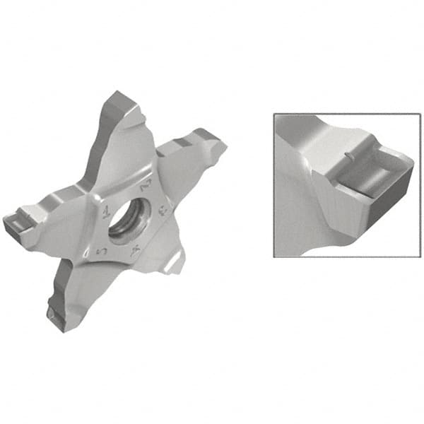 Iscar - 34L150C0PENTA C Grade IC908, 1.5mm Cutting Width Carbide Grooving Insert - Left Hand, 0.07mm Corner Radius, TiAlN Finish - Americas Industrial Supply