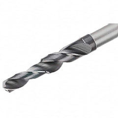 Iscar - 5mm 140° Solid Carbide Jobber Drill - TiAlN Finish, Right Hand Cut, Spiral Flute, Straight Shank, 79mm OAL, Standard Point - Americas Industrial Supply