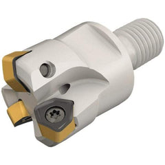 Iscar - 25mm Cut Diam, 0.031" Max Depth, M12 Modular Connection Indexable High-Feed End Mill - Screw Holding Method, H600 WXCU 04 Insert, FF EWX-M-04 Toolholder, Through Coolant - Americas Industrial Supply