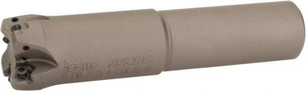 Iscar - 1-1/4" Cut Diam, 0.04" Max Depth, 1" Shank Diam, Weldon Shank Indexable High-Feed End Mill - Screw Holding Method, H600 WXCU 05 Insert, FF EWX-05 Toolholder, Through Coolant - Americas Industrial Supply