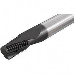 Iscar - 1/4-18 NPTF, 0.3937" Cutting Diam, 4 Flute, Solid Carbide Helical Flute Thread Mill - Internal/External Thread, 16.2mm LOC, 73mm OAL, 10mm Shank Diam - Americas Industrial Supply