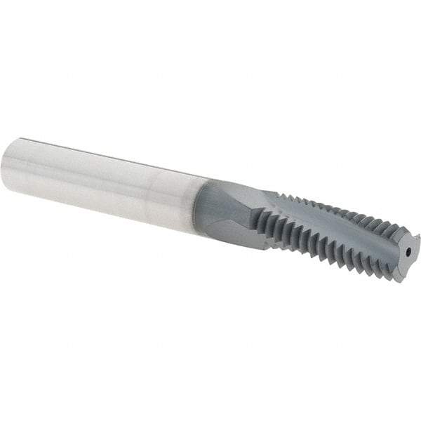 Iscar - 7/16-20 UNF, 0.312" Cutting Diam, 3 Flute, Solid Carbide Helical Flute Thread Mill - Internal Thread, 0.83" LOC, 2-1/2" OAL, 5/16" Shank Diam - Americas Industrial Supply
