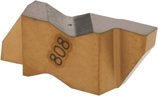 Iscar - 3110ING Grade IC808, 2.79mm Cutting Width Carbide Grooving Insert - 0.15" Max Depth of Cut, Right Hand, 0.013" Corner Radius, TiAlN Finish - Americas Industrial Supply