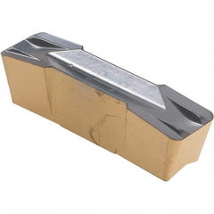 Iscar - 800120GIF E Grade IC830, 8mm Cutting Width Carbide Grooving Insert - 4.8mm Max Depth of Cut, Neutral, 1.2mm Corner Radius, TiAlN Finish - Americas Industrial Supply
