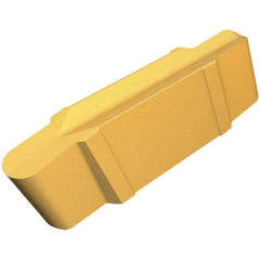 Iscar - 200100GIP Grade IC807, 2mm Cutting Width Carbide Grooving Insert - 3mm Max Depth of Cut, Neutral, 1mm Corner Radius, TiAlN Finish - Americas Industrial Supply