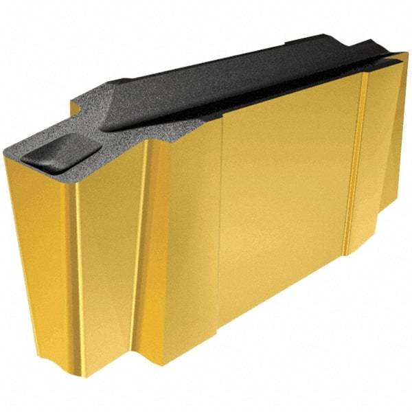 Iscar - 196015GIG Grade IC808, 1.96mm Cutting Width Carbide Grooving Insert - 3mm Max Depth of Cut, Neutral, 0.15mm Corner Radius, TiAlN Finish - Americas Industrial Supply