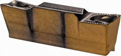 Iscar - 4002GRIP Y Grade IC830, 4mm Cutting Width Carbide Grooving Insert - 2.4mm Max Depth of Cut, Neutral, 0.2mm Corner Radius, TiAlN Finish - Americas Industrial Supply