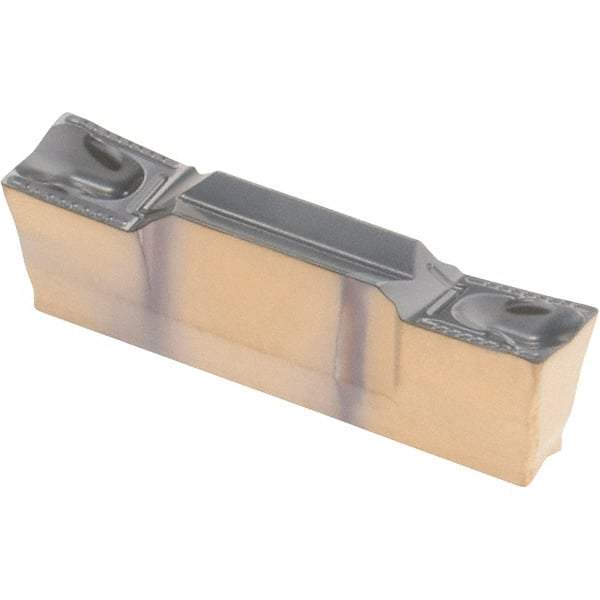 Iscar - 4002HGPL Y Grade IC808, 4mm Cutting Width Carbide Grooving Insert - 2.4mm Max Depth of Cut, Neutral, 0.2mm Corner Radius, TiAlN Finish - Americas Industrial Supply
