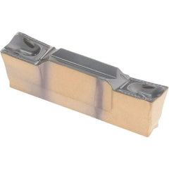 Iscar - 4002HGPL Y Grade IC808, 4mm Cutting Width Carbide Grooving Insert - 2.4mm Max Depth of Cut, Neutral, 0.2mm Corner Radius, TiAlN Finish - Americas Industrial Supply