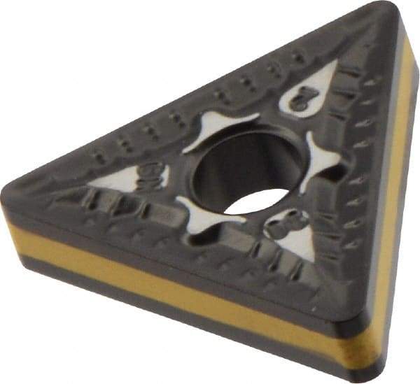 Iscar - TNMG322 GN Grade IC8250 Carbide Turning Insert - TiCN/Al2O3/TiN Finish, 60° Triangle, 3/8" Inscr Circle, 1/8" Thick, 1/32" Corner Radius - Americas Industrial Supply