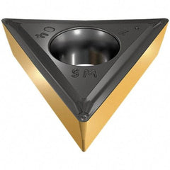 Iscar - TCMT3-1 SM Grade IC5005 Carbide Turning Insert - TiCN/Al2O3/TiN Finish, 60° Triangle, 3/8" Inscr Circle, 5/32" Thick, 1/64" Corner Radius - Americas Industrial Supply