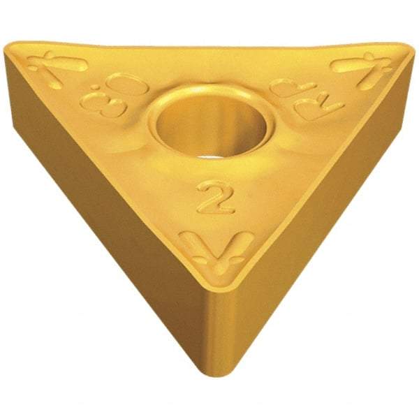 Iscar - TNMM432 RP Grade IC8350 Carbide Turning Insert - TiCN/Al2O3/TiN Finish, 60° Triangle, 1/2" Inscr Circle, 3/16" Thick, 1/32" Corner Radius - Americas Industrial Supply